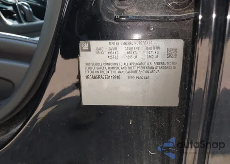 2014 Cadillac Ats Standard z USA, uszkodzony, nr VIN 1G6AA5RA7E0118910